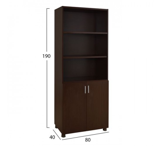 ΒΙΒΛΙΟΘΗΚΗ ΓΡΑΦΕΙΟΥ VANCE ΕΠΑΓΓΕΛΜΑΤΙΚΗ WENGE HM2055.12 80Χ40Χ190Υ εκ.