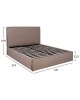 ΚΡΕΒΑΤΙ ALLIE HM584.02 160x200 εκ. ΜΕ ΑΠΟΘΗΚΕΥΤΙΚΟ ΧΩΡΟ ΜΠΕΖ ΥΦΑΣΜΑ Υπέρδιπλο