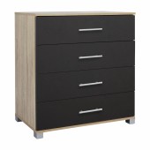 ΣΥΡΤΑΡΙΕΡΑ ΜΕΛΑΜΙΝΗΣ BRIANA HM2204.04 ME 4 ΣΥΡΤΑΡΙΑ SONAMA-ΓΚΡΙ 75x40x83Υ εκ.