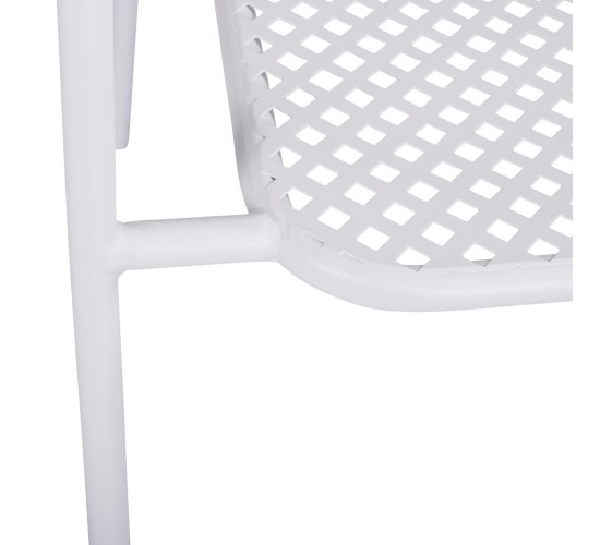 ΚΑΡΕΚΛΑ ΜΕΤΑΛΛΙΚΗ ΛΕΥΚΗ THETIS HM5173.12 55x57x79 cm