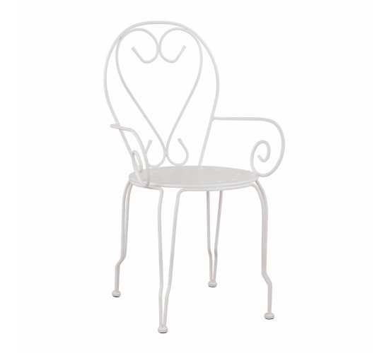ΚΑΡΕΚΛΑ ΠΟΛΥΘΡΟΝΑ ΜΕΤΑΛΛΙΚΗ AMORE ΛΕΥΚΗ HM5008.12 49x48x90 εκ.