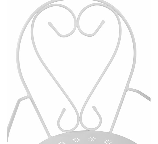ΚΑΡΕΚΛΑ ΠΟΛΥΘΡΟΝΑ ΜΕΤΑΛΛΙΚΗ AMORE ΛΕΥΚΗ HM5008.12 49x48x90 εκ.