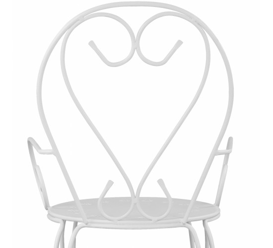 ΚΑΡΕΚΛΑ ΠΟΛΥΘΡΟΝΑ ΜΕΤΑΛΛΙΚΗ AMORE ΛΕΥΚΗ HM5008.12 49x48x90 εκ.