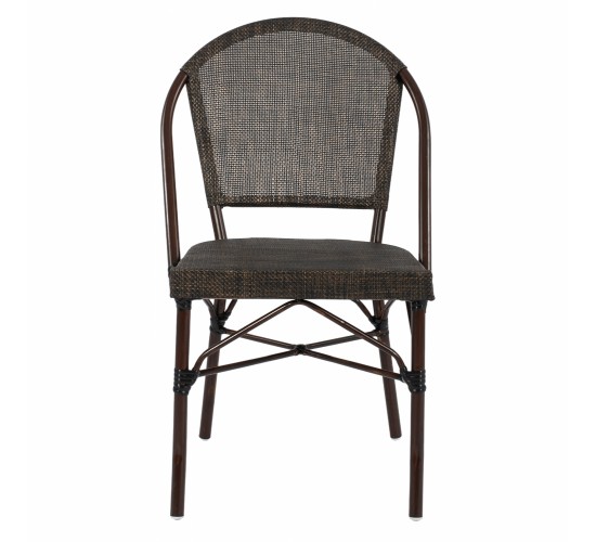 ΚΑΡΕΚΛΑ PRETORIA ΜΕΤΑΛΛΙΚΗ BAMBOO LOOK ΚΑΦΕ HM5718 54x62x89 εκ.