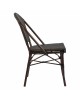 ΚΑΡΕΚΛΑ PRETORIA ΜΕΤΑΛΛΙΚΗ BAMBOO LOOK ΚΑΦΕ HM5718 54x62x89 εκ.