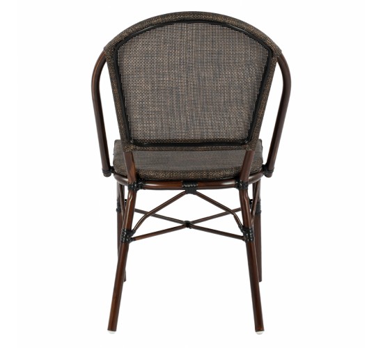 ΚΑΡΕΚΛΑ PRETORIA ΜΕΤΑΛΛΙΚΗ BAMBOO LOOK ΚΑΦΕ HM5718 54x62x89 εκ.