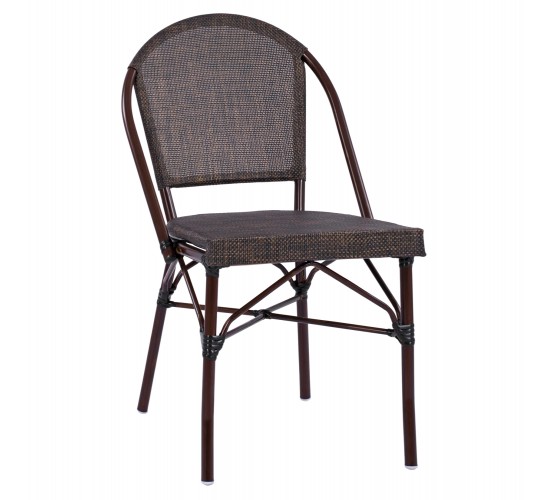ΚΑΡΕΚΛΑ PRETORIA ΜΕΤΑΛΛΙΚΗ BAMBOO LOOK ΚΑΦΕ HM5718 54x62x89 εκ.