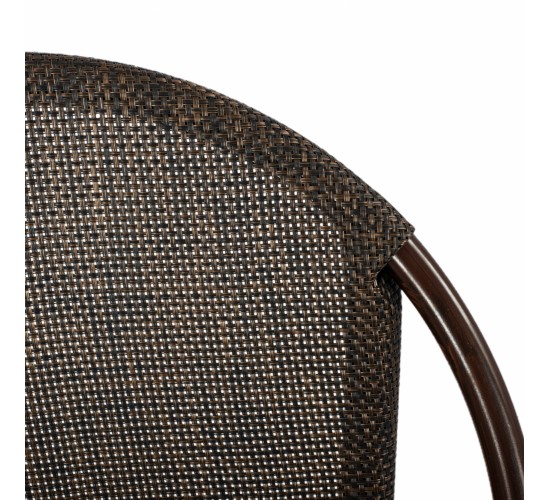 ΚΑΡΕΚΛΑ PRETORIA ΜΕΤΑΛΛΙΚΗ BAMBOO LOOK ΚΑΦΕ HM5718 54x62x89 εκ.