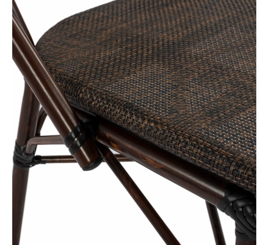 ΚΑΡΕΚΛΑ PRETORIA ΜΕΤΑΛΛΙΚΗ BAMBOO LOOK ΚΑΦΕ HM5718 54x62x89 εκ.