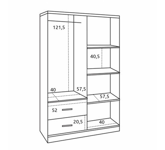 ΝΤΟΥΛΑΠΑ 4ΦΥΛΛΗ BRIANA ME 2 ΣΥΡΤΑΡΙΑ HM339.04 SONAMA-ΓΚΡΙ 120Χ42,5Χ180,5εκ. 4φυλλη