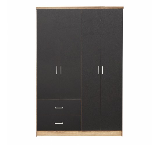 ΝΤΟΥΛΑΠΑ 4ΦΥΛΛΗ BRIANA ME 2 ΣΥΡΤΑΡΙΑ HM339.04 SONAMA-ΓΚΡΙ 120Χ42,5Χ180,5εκ. 4φυλλη