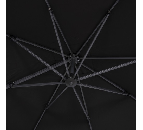 ΟΜΠΡΕΛΑ SHADER HM6025.03 ALU ΕΠΑΓΓΕΛΜΑΤΙΚΗ ΚΡΕΜΑΣΤΗ 3X3 360 ΜΟΙΡΩΝ ME ΜΑΥΡΟ ΑΚΡΥΛΙΚΟ ΠΑΝΙ