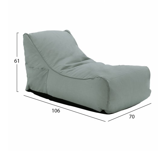 ΠΟΥΦ BLOOM ΑΔΙΑΒΡΟΧΟ HM5111.20 ΓΚΡΙ 106x70x61Υ εκ.