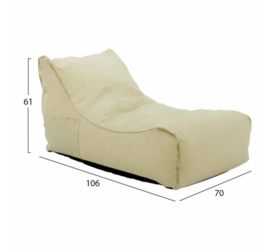 ΠΟΥΦ BLOOM ΑΔΙΑΒΡΟΧΟ HM5111.11 ΜΠΕΖ 106x70x61Υ εκ.