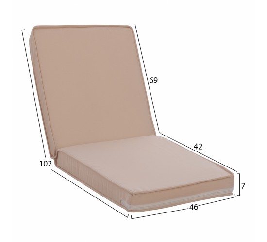 ΜΑΞΙΛΑΡΙ ΚΑΡΕΚΛΑΣ ΜΕ ΠΛΑΤΗ POLYESTER CHIOS ΜΠΕΖ HM11238.01P 110X46X6κ.