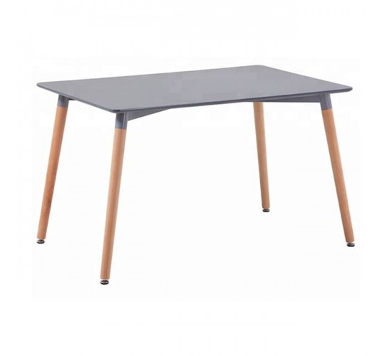 ΤΡΑΠΕΖΙ MINIMAL HM008.10 ΓΚΡΙ ΜΕ ΞΥΛΙΝΑ ΠΟΔΙΑ ΟΞΙΑ 120X80X73Υ εκ.
