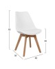 ΣΕΤ 5ΤΜΧ ΤΡΑΠΕΖΙ MINIMAL ΜΑΥΡΟ & VEGAS ΛΕΥΚΕΣ HM10601 80x80x74 cm. 4 θέσεων