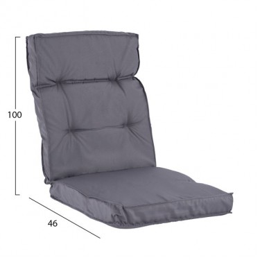 ΜΑΞΙΛΑΡΙ ΥΦΑΣΜΑΤΙΝΟ ΜΕ ΠΛΑΤΗ ΓΚΡΙ 96x46x7 εκ. HM5745.10