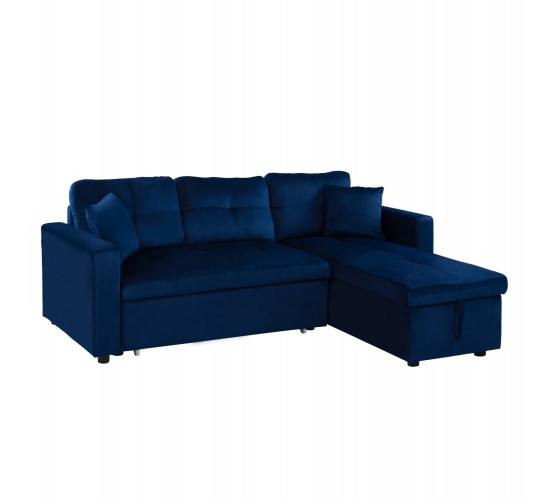 ΚΑΝΑΠΕΣ ΓΩΝΙΑ ΚΡΕΒΑΤΙ WAYNE 224x147x85Υεκ. HM3028.18 ΒΕΛΟΥΔΟ ΜΠΛΕ