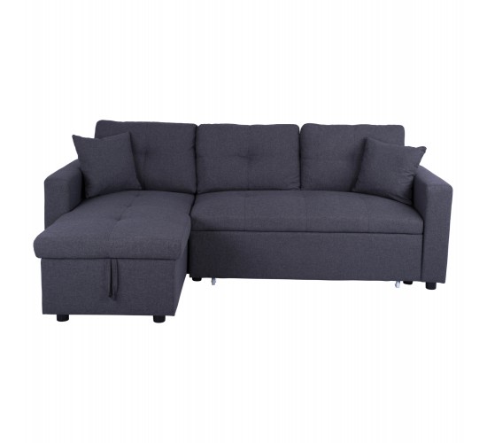 ΚΑΝΑΠΕΣ ΓΩΝΙΑ ΚΡΕΒΑΤΙ WAYNE 224x147x85Υεκ. HM3028.11 ΓΚΡΙ ΥΦΑΣΜΑ