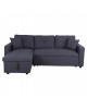ΚΑΝΑΠΕΣ ΓΩΝΙΑ ΚΡΕΒΑΤΙ WAYNE 224x147x85Υεκ. HM3028.11 ΓΚΡΙ ΥΦΑΣΜΑ