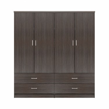 ΣΕΤ 2 ΤΜΧ ΝΤΟΥΛΑΠΑ 4ΦΥΛΛΗ ΜΕ 4 ΣΥΡΤΑΡΙΑ ZEBRANO 160X42X181 HM11349.01 4φυλλη