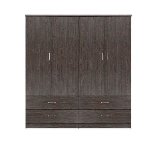 ΣΕΤ 2 ΤΜΧ ΝΤΟΥΛΑΠΑ 4ΦΥΛΛΗ ΜΕ 4 ΣΥΡΤΑΡΙΑ ZEBRANO 160X42X181 HM11349.01 4φυλλη