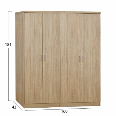 ΣΕΤ 2 ΤΜΧ ΝΤΟΥΛΑΠΑ 4ΦΥΛΛΗ SONAMA 160X42X181 HM11350.02 4φυλλη
