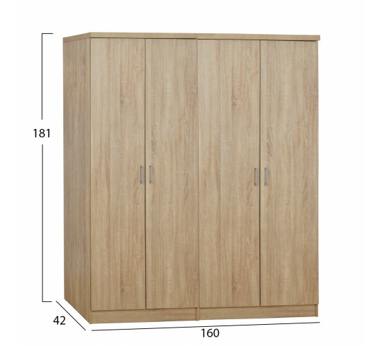 ΣΕΤ 2 ΤΜΧ ΝΤΟΥΛΑΠΑ 4ΦΥΛΛΗ SONAMA 160X42X181 HM11350.02 4φυλλη