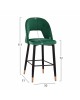 ΣΚΑΜΠΟ ΜΠΑΡ HARPER HM8526.03 ΒΕΛΟΥΔΟ ΚΥΠΑΡΙΣΣΙ ΜΕ ΜΕΤΑΛΛΙΚΟ ΣΚΕΛΕΤΟ 50x51x111Y εκ.