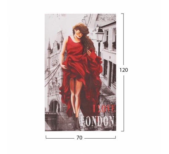 ΠΙΝΑΚΑΣ ΚΑΜΒΑΣ LONDON WOMAN HM7155.05 120X70X2.5 εκ.