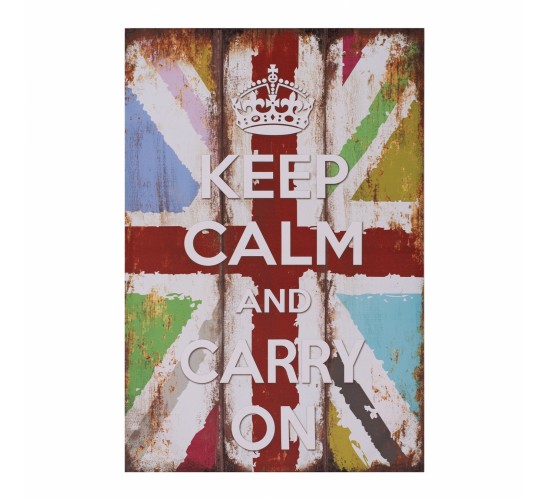 ΠΙΝΑΚΑΣ ΚΑΜΒΑΣ KEEP CALM HM7154.03 60X90X2.5 εκ.
