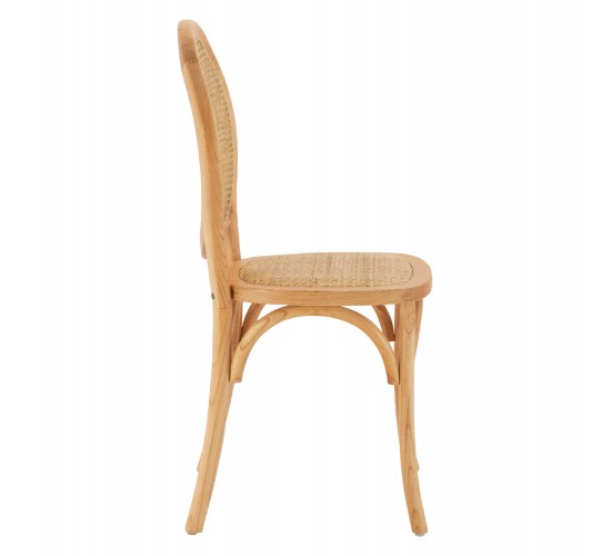 ΚΑΡΕΚΛΑ ΞΥΛΙΝΗ TINSLEY ΜΕ ΟΒΑΛ ΠΛΑΤΗ ΚΑΙ ΠΛΕΞΗ RATTAN ΣΕ ΦΥΣΙΚΗ ΑΠΟΧΡΩΣΗ HM8745.01 45x50x97 εκ.