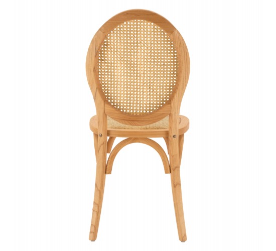 ΚΑΡΕΚΛΑ ΞΥΛΙΝΗ TINSLEY ΜΕ ΟΒΑΛ ΠΛΑΤΗ ΚΑΙ ΠΛΕΞΗ RATTAN ΣΕ ΦΥΣΙΚΗ ΑΠΟΧΡΩΣΗ HM8745.01 45x50x97 εκ.