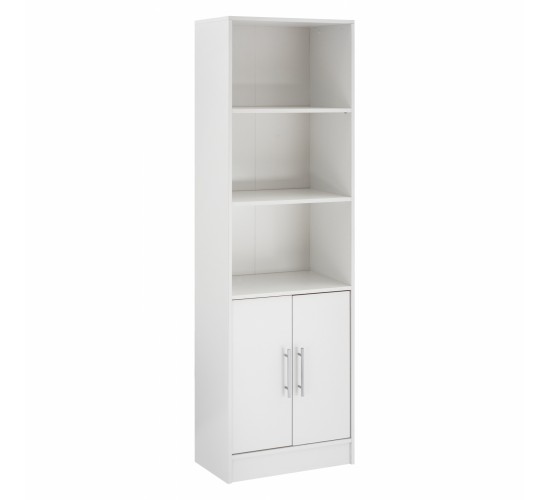 ΒΙΒΛΙΟΘΗΚΗ ΜΕΛΑΜΙΝΗΣ ENSLEY HM2027.05 ΣΕ ΛΕΥΚΗ ΑΠΟΧΡΩΣΗ 60x30x180 εκ.