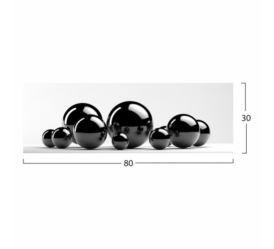 ΠΙΝΑΚΑΣ ΚΑΜΒΑΣ BLACK AND WHITE HM7198.02 80x3x30 εκ.