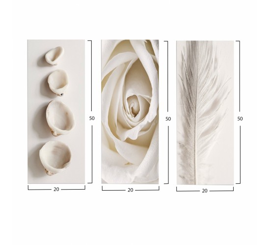 ΠΙΝΑΚΑΣ ΤΡΙΠΤΥΧΟ MDF NATURAL ELEMENTS HM7204.05 60X0,3X50 εκ.