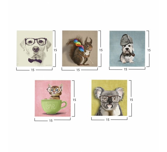 ΠΙΝΑΚΑΣ ΠΕΝΤΑΠΤΥΧΟ MDF CLEVER PETS HM7205.01 75X0,3X15 εκ.