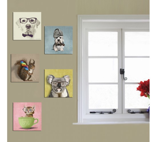 ΠΙΝΑΚΑΣ ΠΕΝΤΑΠΤΥΧΟ MDF CLEVER PETS HM7205.01 75X0,3X15 εκ.