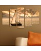 ΠΙΝΑΚΑΣ ΠΕΝΤΑΠΤΥΧΟ MDF SUNSET SAILING HM7206.01 100X0,3X60 εκ.