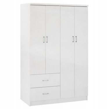 ΝΤΟΥΛΑΠΑ 4ΦΥΛΛΗ ME 2 ΣΥΡΤΑΡΙΑ BLAKELY HM339.05 ΛΕΥΚΗ 120Χ42,5Χ180,5 εκ. 4φυλλη