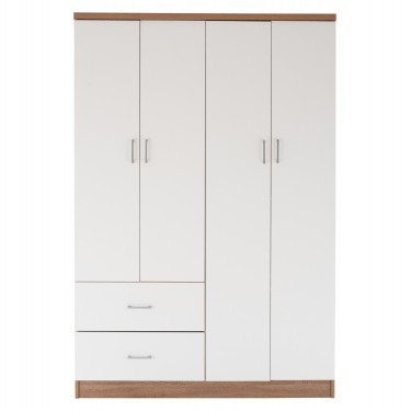 ΝΤΟΥΛΑΠΑ 4ΦΥΛΛΗ ME 2 ΣΥΡΤΑΡΙΑ BLAKELY HM339.06 SONAMA ΛΕΥΚΗ 120Χ42,5Χ180,5 εκ. 4φυλλη
