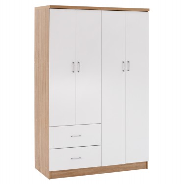 ΝΤΟΥΛΑΠΑ 4ΦΥΛΛΗ ME 2 ΣΥΡΤΑΡΙΑ BLAKELY HM339.06 SONAMA ΛΕΥΚΗ 120Χ42,5Χ180,5 εκ. 4φυλλη
