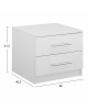 ΚΟΜΟΔΙΝΟ ΜΕΛΑΜΙΝΗΣ CHELSEA HM2220.05 ΛΕΥΚΟ 48x40,5x41,5 εκ.