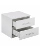 ΚΟΜΟΔΙΝΟ ΜΕΛΑΜΙΝΗΣ CHELSEA HM2220.05 ΛΕΥΚΟ 48x40,5x41,5 εκ.