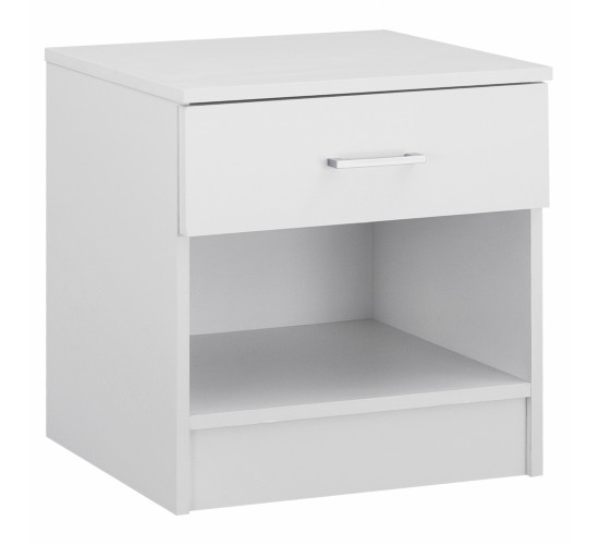 ΚΟΜΟΔΙΝΟ ΜΕ 1 ΣΥΡΤΑΡΙ LANEY ΛΕΥΚΟ HM2345.05 45x35,5x47 εκ.