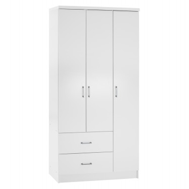 ΝΤΟΥΛΑΠΑ 3ΦΥΛΛΗ ME 2 ΣΥΡΤΑΡΙΑ CAESAR HM340.05 ΛΕΥΚΗ 89x42,5x181 εκ. 3φυλλη