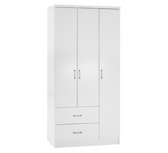 ΝΤΟΥΛΑΠΑ 3ΦΥΛΛΗ ME 2 ΣΥΡΤΑΡΙΑ CAESAR HM340.05 ΛΕΥΚΗ 89x42,5x181 εκ. 3φυλλη