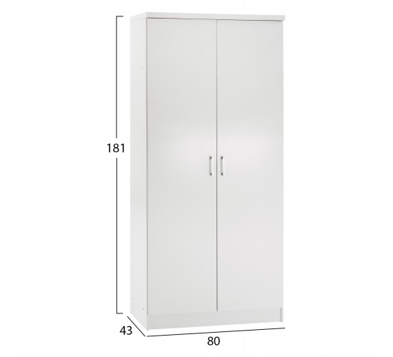 ΝΤΟΥΛΑΠΑ 2ΦΥΛΛΗ JENNA ΛΕΥΚΗ HM368.05 80x43x181 εκ. 2φυλλη