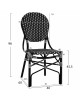 ΚΑΡΕΚΛΑ ΑΛΟΥΜΙΝΙΟΥ BAMBOO LOOK ΜΕ WICKER ΜΑΥΡΟ ΛΕΥΚΟ HM5792.02 46x60x96 εκ.